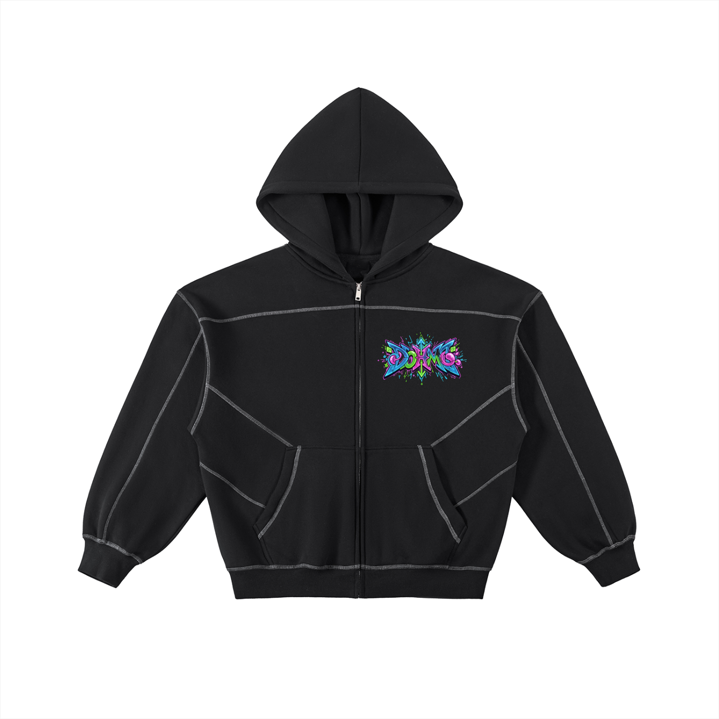"Color Splash" Zip Hoodie