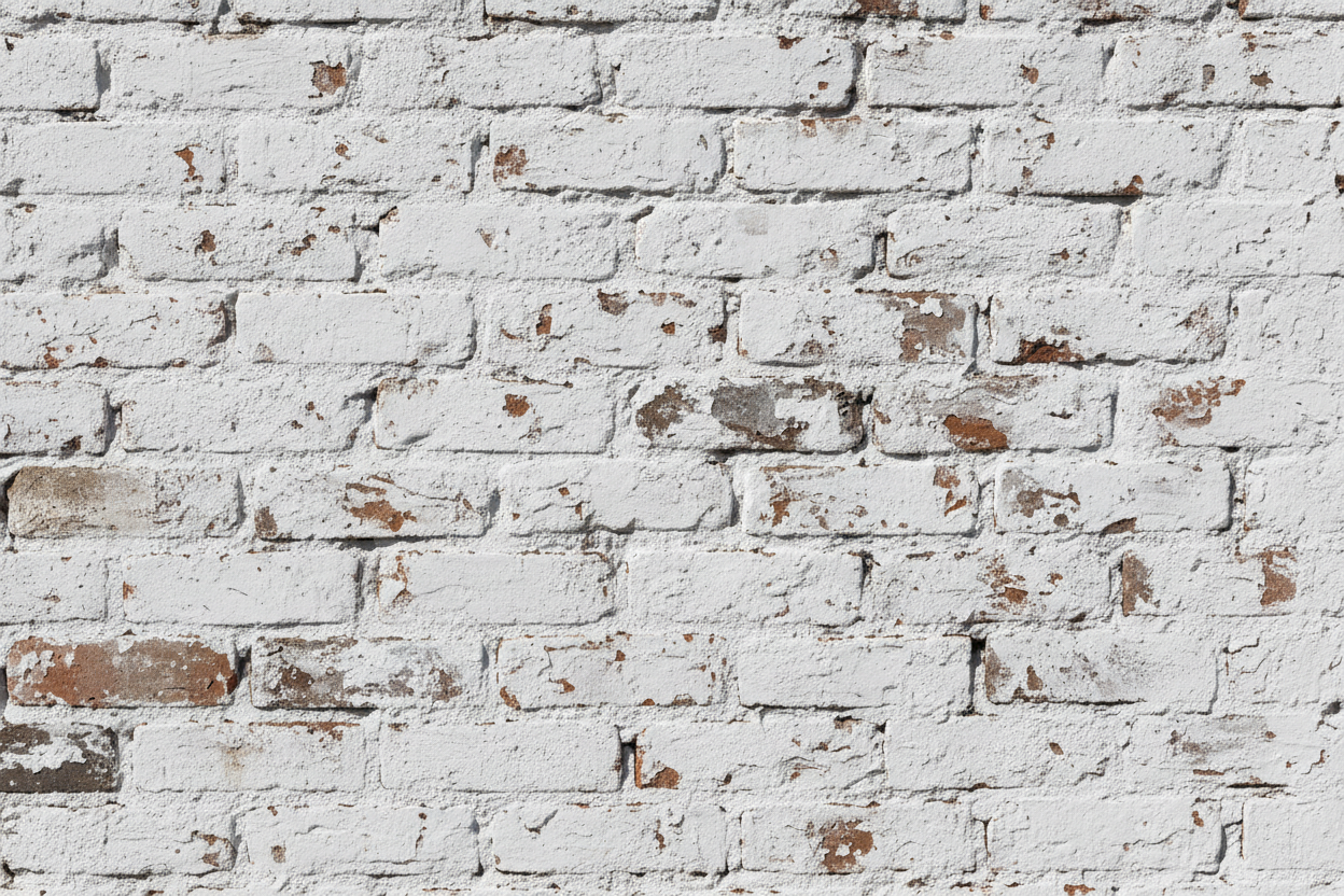 rough whitewashed brick